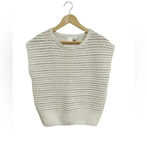 Joie Chunky Crochet Knit Sleeveless Sweater Size M NWOT - Picture 7 of 7
